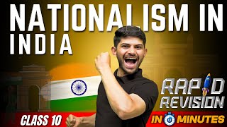 Nationalism in INDIA  10 Minutes Rapid Revision  Class 10 SST [upl. by Monie]