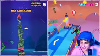 Rodsquare juega Tricky Towers y Fall Guys un saludo a schapira [upl. by Clayson]