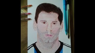 how to draw lionel messi  como dibujar a messi  speed draw messi [upl. by Amand]