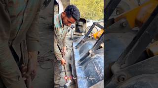 Front bucket pin change challange 🚜🚜  editing automobile Tamilnaduearthmovers [upl. by Arymat620]