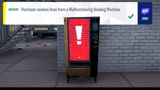 How to find Malfunctioning Vending Machine Location  Purchase Random Item Fortnite Week 6 Quest [upl. by Eihcir]