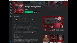 I played Midnight Horror Station on Roblox [upl. by Eurd]