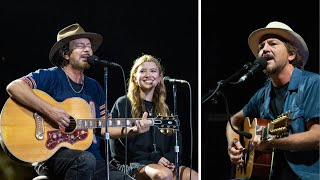 Eddie Vedder amp Daughter Harper Cover Taylor Swifts The Best Day at 2024 Ohana Fest [upl. by Anaibib]