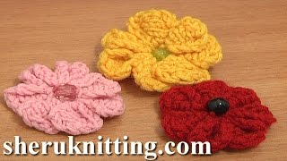 Knitting 7Petal Flower [upl. by Sparky491]