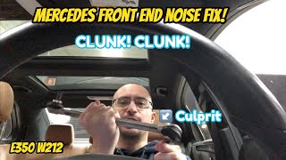 Mercedes front end suspension clunk noise FIX Sway Bar Link E350 W212 [upl. by Lsil]