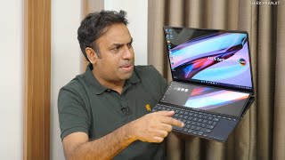 Dual Screen Laptop  Asus Zenbook Pro Duo 14 OLED Hands On Overview [upl. by Vickie]