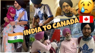 FINALLY India 🇮🇳 to Canada 🇨🇦  emotional  ਸੌਖਾ ਨਹੀ ਹੁੰਦਾ ਘਰ ਛੱਡਣਾ 😔  sidhu moosewala [upl. by Donaghue177]