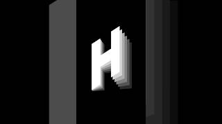 Letter H flip text effect in adobe illustrator shorts [upl. by Petulia560]