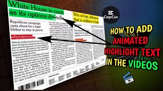 Animated Text Highlighting Effect  Capcut PC Tutorials  Capcut Tutorials Ep 4 [upl. by Htiffirg494]