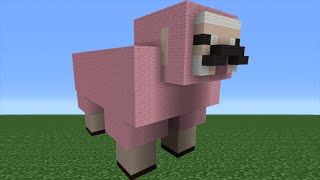 Minecraft Tutorial How To Make A Pink Sheep Statue ExplodingTNT [upl. by Nysila]