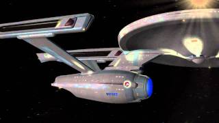 Star Trek  Enterprise Refit going to warp 3D CGI Animation [upl. by Adnoyek]