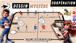 Règle du jeu du DESSIN MYSTERE  jeu de coopération sportifs pour enfants [upl. by Heriberto]