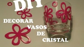 DIY Decorar vasos de cristal con silicona [upl. by Alesig]