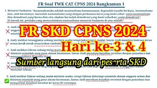 FR TWK SKD CPNS 2024 Bocoran dari Peserta Ujian CAT 2024 [upl. by Sunderland]