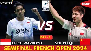 🔴Chico AD WARDOYO INA vs SHI Yu Qi CHN  Semifinal French Open 2024 [upl. by Koblick890]