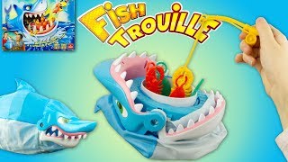 Fish Trouille Jeu de Société de Requin Shark Bite Game Partie de Pêche Poisson Jouet Toy Review [upl. by Assirem]