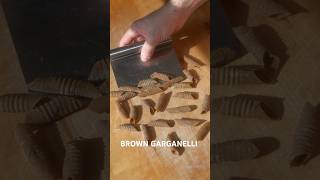 🟤 BROWN GARGANELLI 🟤 pasta pastarecipes pastalover freshpasta asmr cooking italianfood [upl. by Schwarz]