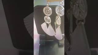 SILVER GEOMETRIC DISC FAN DROP EARRINGS LOVISA silverearrings lovisa earringslover [upl. by Yuk]