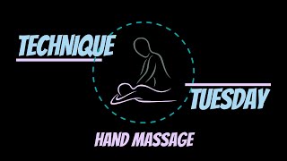 Technique Tuesday  Hand Massage massagetherapist massagetechniques [upl. by Akilaz713]