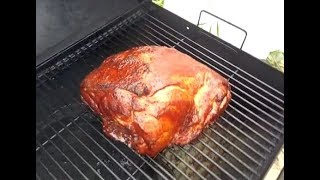 Smoking Boston Butt on a CharBroil Grill [upl. by Intruoc]