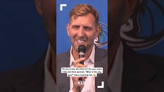 Dirk Nowitzki talks about what continued support from Mavs fans means to him [upl. by Enajiram490]