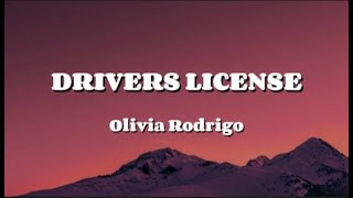 Olivia Rodrigo  DRIVERS LICENSE Lyrics Video [upl. by Ennaegroeg]