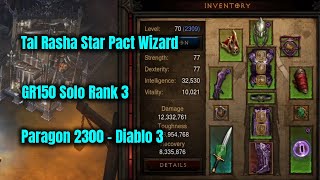 Season 32 Tal Rasha Meteor Wizard Rank 3  Diablo 3 [upl. by Iain]