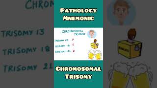 Chromosomal Trisomy mnemonic  Pathology Genetics Medicine  shorts [upl. by Arahas]