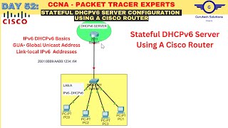 CCNA DAY 52 Configuring a Router as a Stateful DHCPv6 Server  Cisco IPv6 Stateful DHCPv6 Server [upl. by Irep123]