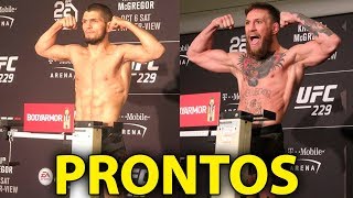 UFC 229  RESULTADOS DAS PESAGENS UFC KHABIB VS CONOR [upl. by Suicul]