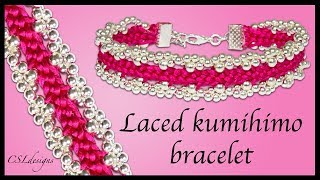 Laced kumihimo bracelet [upl. by Enylekcaj79]