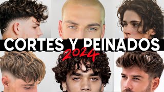 PEINADOS Y CORTES DE CABELLO PARA HOMBRES 2024 [upl. by Neral]