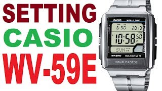 Setting Casio WV59E manual 3053 [upl. by Latnahc511]