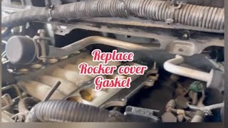 How to Replace Rocker Cover Gasket for Nissan Elgrand V6 Motor [upl. by Nnaylime]