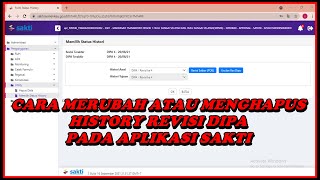 Cara Menghapus dan Merubah Status History Revisi DIPA atau POK Satker di Aplikasi SAKTI [upl. by Wenoa]