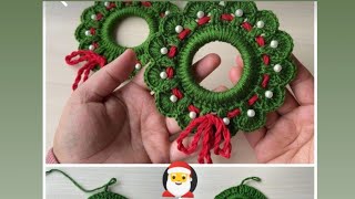 Corona Navidad CROCHET  paso a paso Principiantes [upl. by Wendie188]