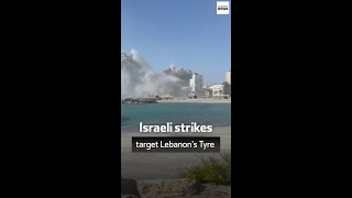 Israeli strikes target Lebanon’s Tyre [upl. by Atsirt446]