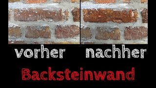 Backsteinwand restaurieren sanieren falsch verfugt  DIY Praxistipp  Verfugen von Sichtmauerwerk [upl. by Aititel]