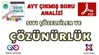 Sıvı Çözeltiler ve Çözünürlük Çıkmış Soru Çözümü PDF [upl. by Wun244]