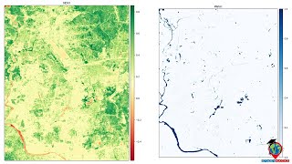 NDVI calculation from Sentinel images with Python 3 and Rasterio  Vegetation and Water body map [upl. by Annala]