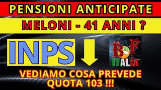 PENSIONE ANTICIPATA INPS  COSA SI INTENDE PER QUOTA 41 [upl. by Arvell]