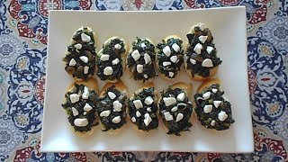 Baguette spinach and goat cheese appetizer [upl. by Nakre]