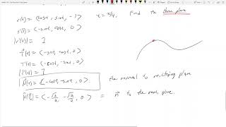 Math 114  135  Normal Rectifying and Osculating Planes  The Plug and Chug Series 20 [upl. by Gustafsson419]