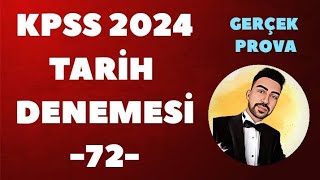 KPSS 2024 TARİH DENEME GERÇEK PROVA 72 kpss2024 kpsstarih kpsstarihdenemesi ösym [upl. by Annemarie]