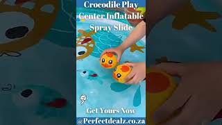 Crocodile Play Center Inflatable Spray Slide [upl. by Aro]