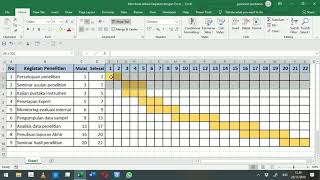 Membuat Schedule Menggunakan Microsoft Excel [upl. by Charin]