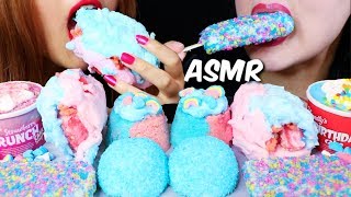 ASMR COTTON CANDY ICE CREAM BURRITO SNOBALLS CAKES SUNDAE 리얼사운드 먹방  KimampLiz ASMR [upl. by Llekcm886]