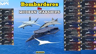 PRUEBA DE DAÑO DE BOMBARDEROS DE MODERN WARSHIPS  all bombers  Review [upl. by Spiros]