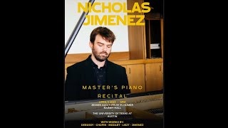 Nicholas Jimenez Masters Recital [upl. by Ydak852]