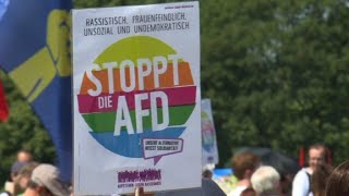 AntiAfD protesters demonstrate in Berlin [upl. by Aihsirt641]